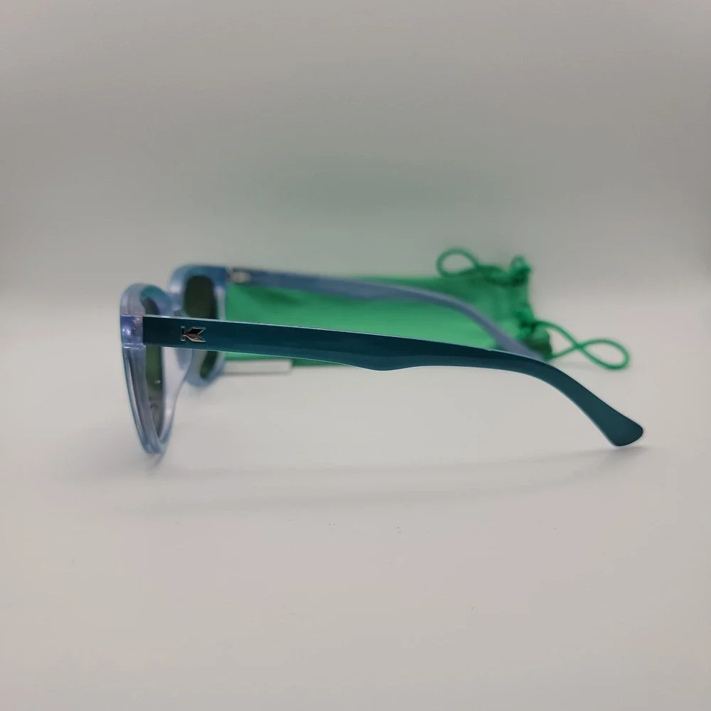 Knockaround Paso Robles Sunglasses Blue Square Purple Mirror Lens Unisex